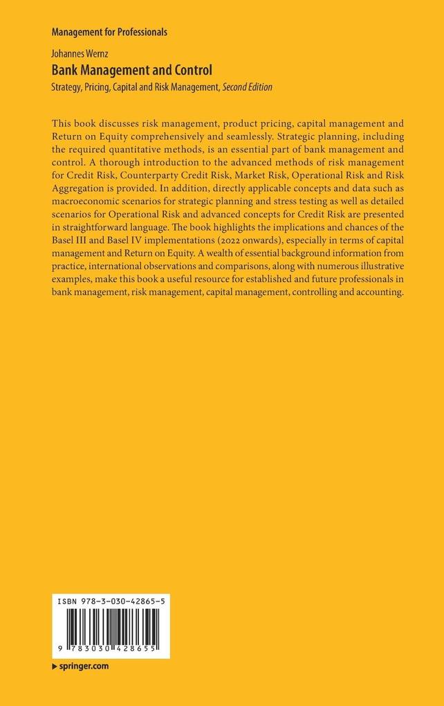 Weitere Ansicht: Bank Management and Control | Johannes Wernz