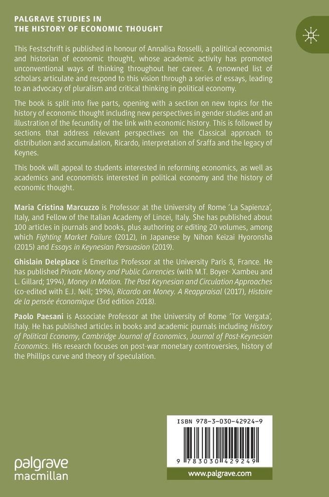 Weitere Ansicht: New Perspectives on Political Economy and Its History