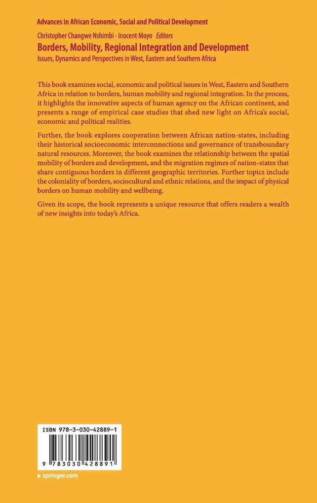 Weitere Ansicht: Borders, Mobility, Regional Integration and Development