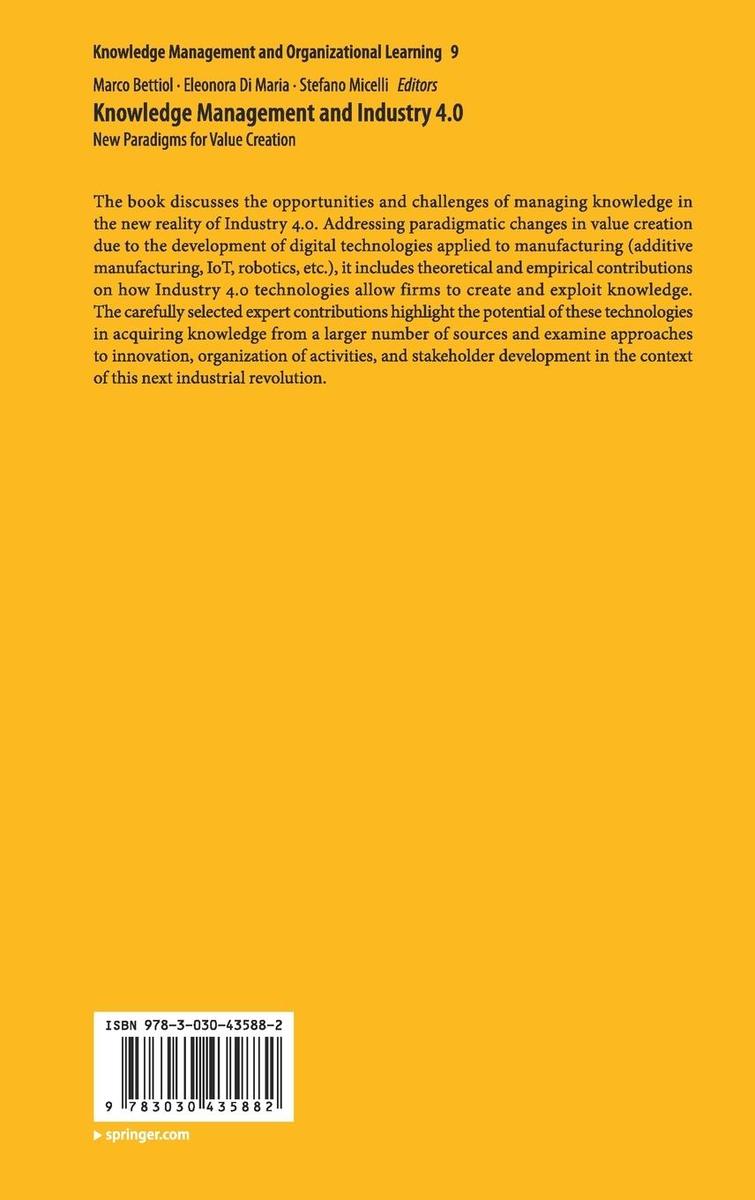 Weitere Ansicht: Knowledge Management and Industry 4.0