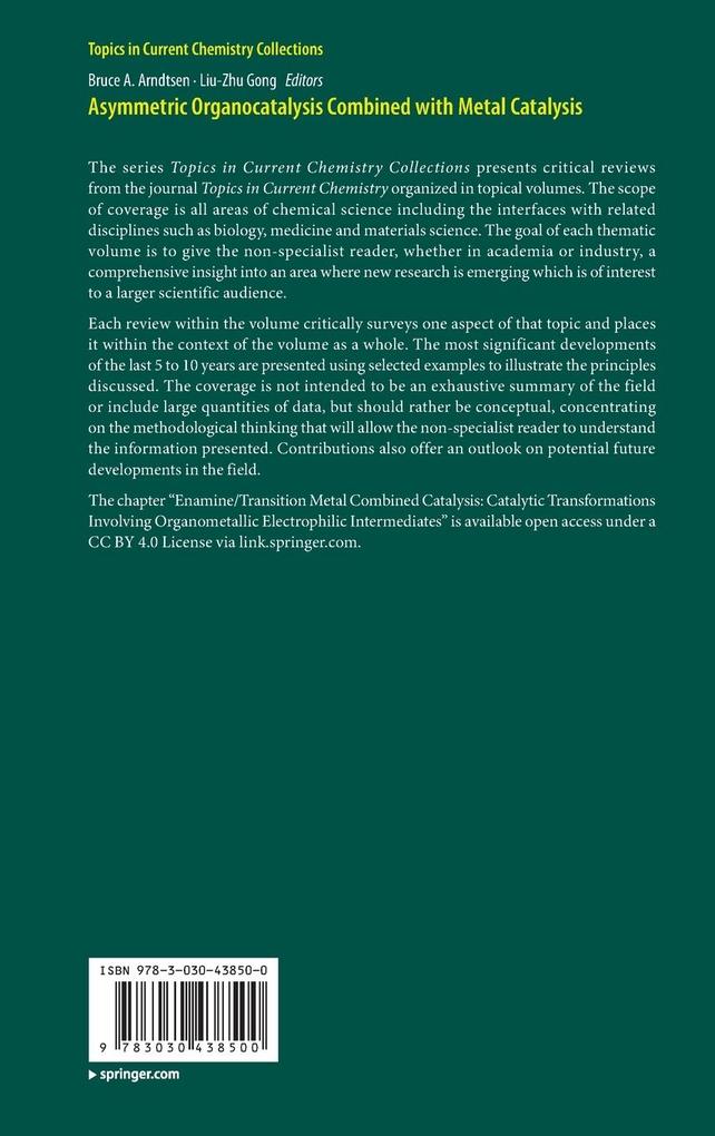 Weitere Ansicht: Asymmetric Organocatalysis Combined with Metal Catalysis