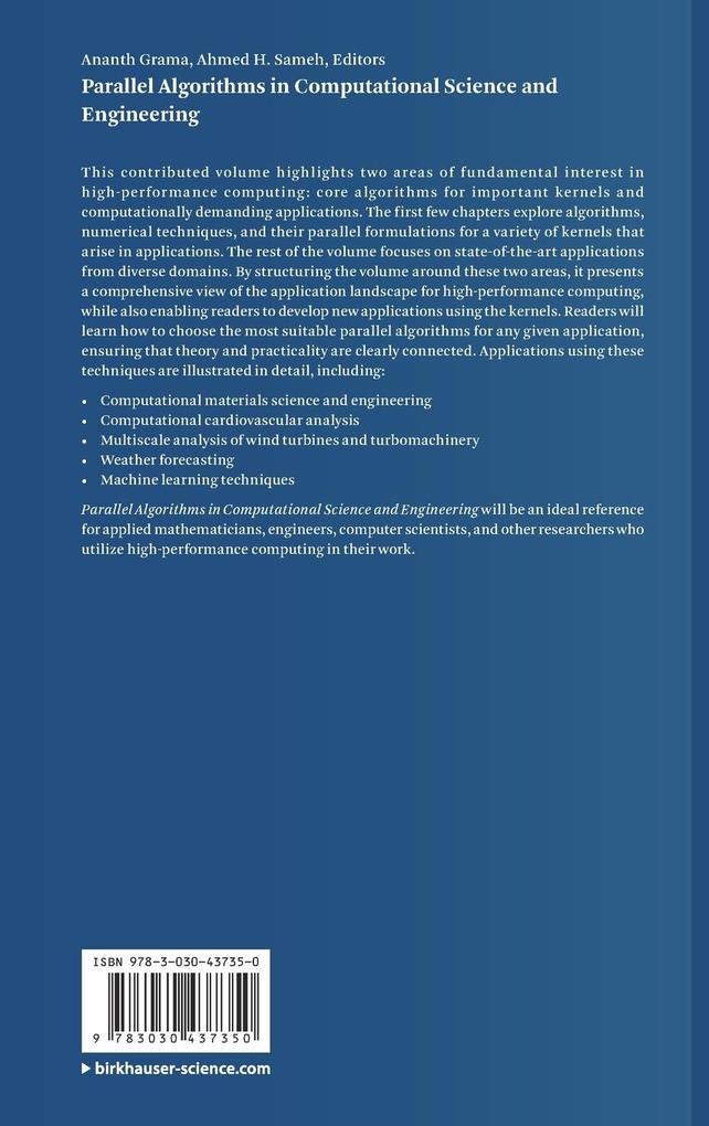 Weitere Ansicht: Parallel Algorithms in Computational Science and Engineering