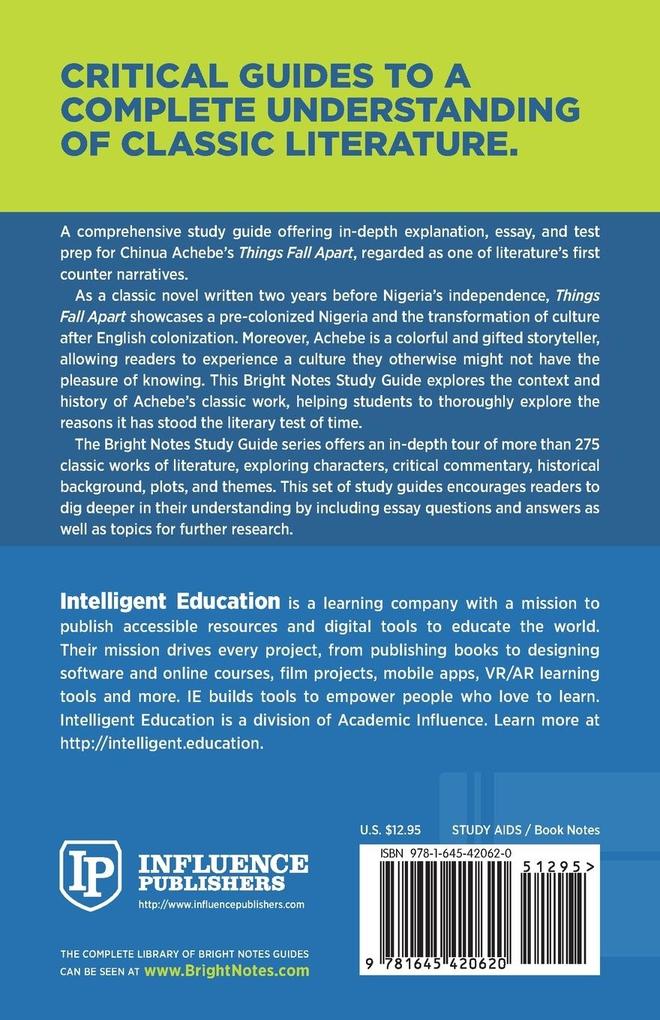 Weitere Ansicht: Study Guide to Things Fall Apart by Chinua Achebe