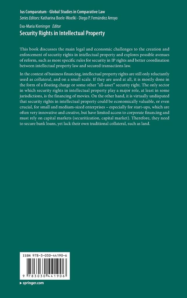 Weitere Ansicht: Security Rights in Intellectual Property