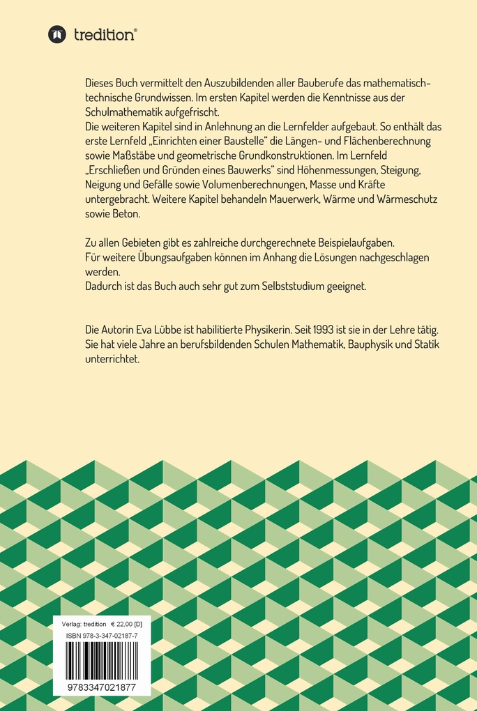 Weitere Ansicht: Mathematik für Bauberufe | Eva Lübbe