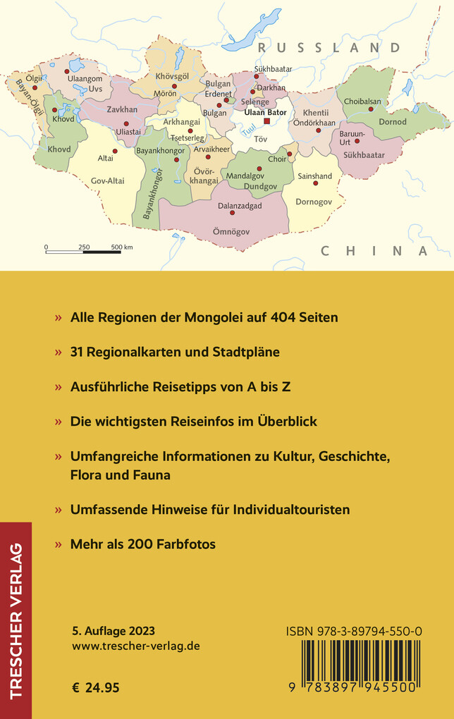 Weitere Ansicht: TRESCHER Reiseführer Mongolei | Marion Wisotzki, Erna Käppeli, Ernst von Waldenfels