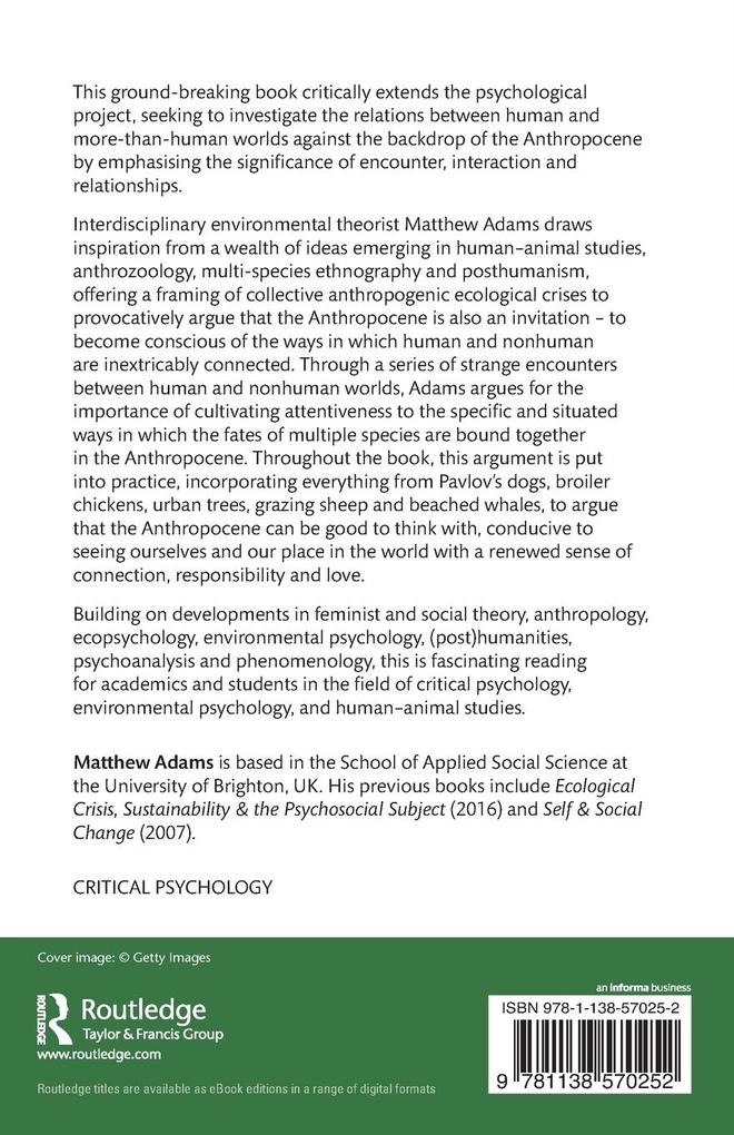 Weitere Ansicht: Anthropocene Psychology | Matthew Adams