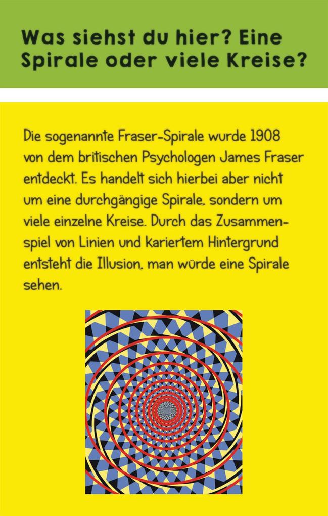 Weitere Ansicht: Optische Täuschungen