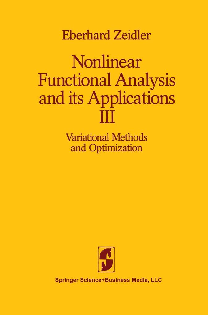 Produktbild: Nonlinear Functional Analysis and its Applications | E. Zeidler
