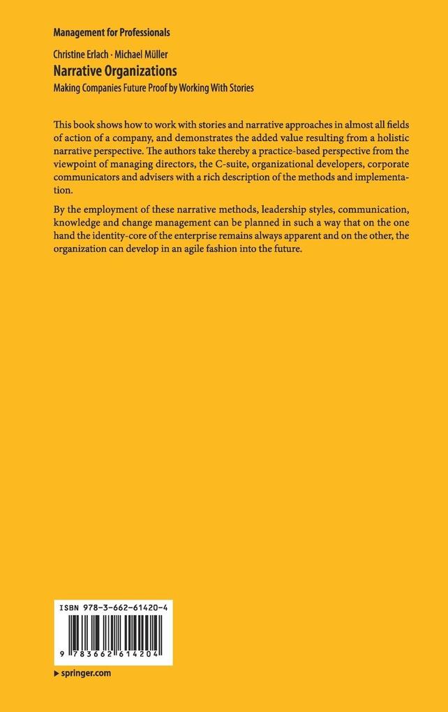 Weitere Ansicht: Narrative Organizations | Christine Erlach, Michael Müller