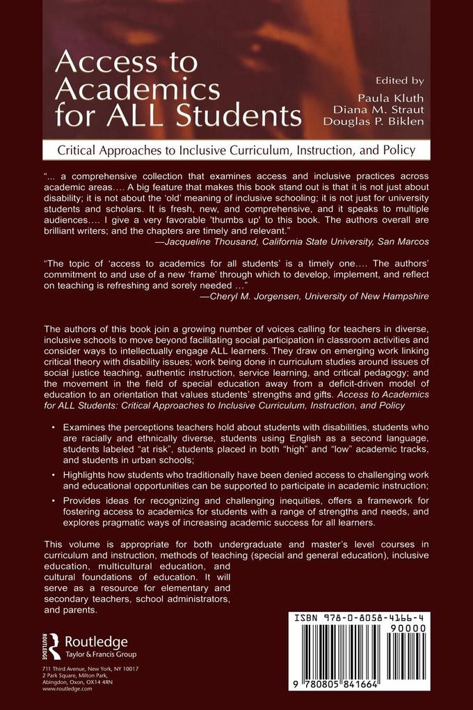 Weitere Ansicht: Access To Academics for All Students