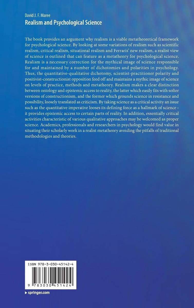 Weitere Ansicht: Realism and Psychological Science | David J. F. Maree