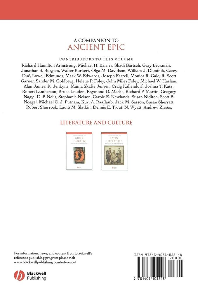 Weitere Ansicht: Companion to Ancient Epic