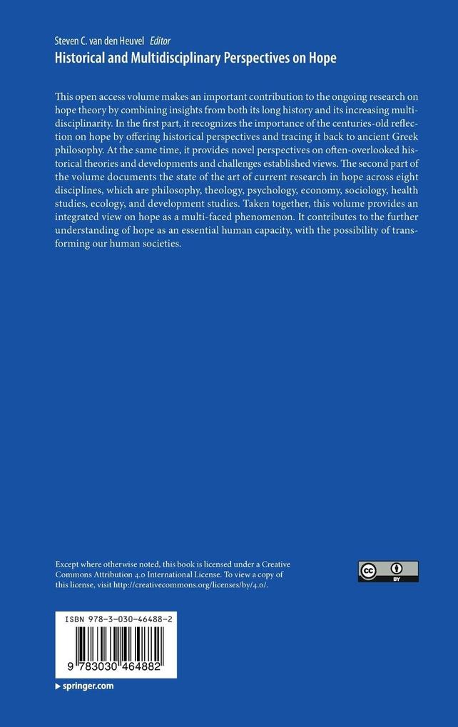 Weitere Ansicht: Historical and Multidisciplinary Perspectives on Hope