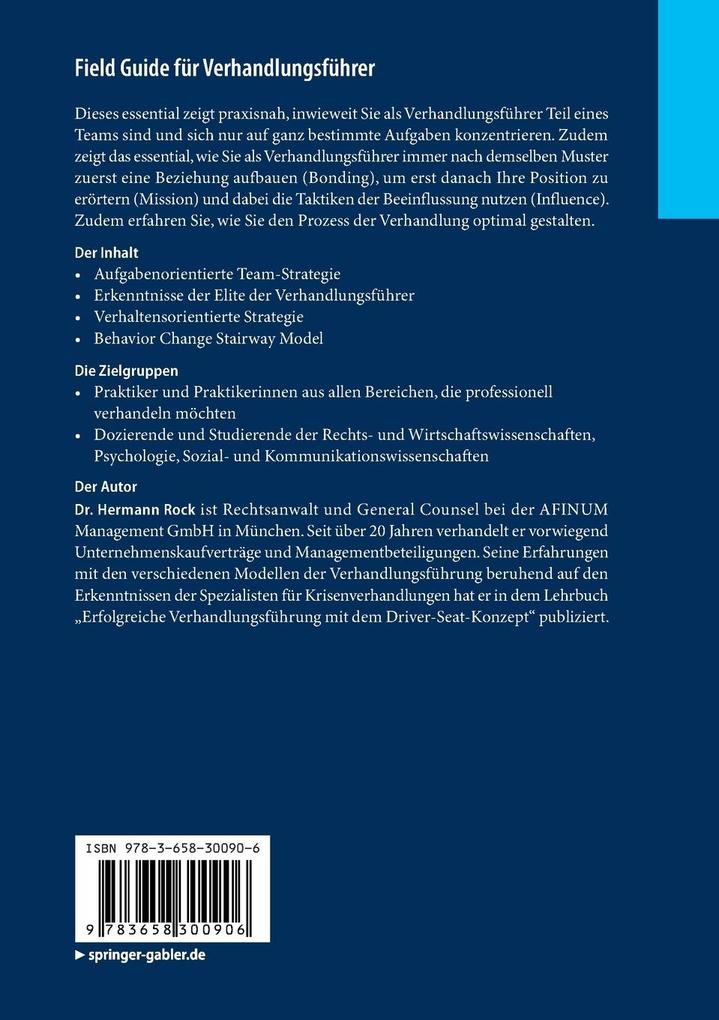 Weitere Ansicht: Field Guide für Verhandlungsführer | Hermann Rock