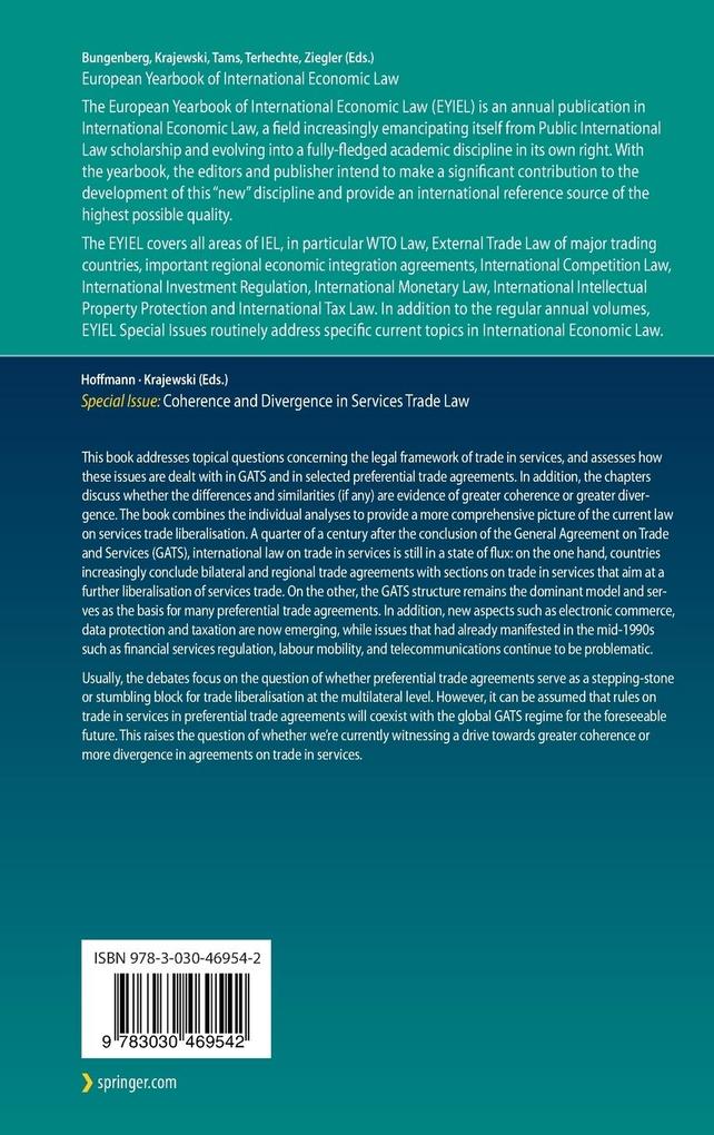 Weitere Ansicht: Coherence and Divergence in Services Trade Law
