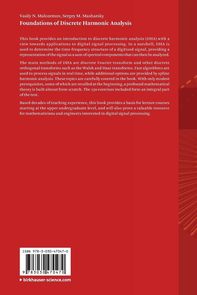 Weitere Ansicht: Foundations of Discrete Harmonic Analysis | Vasily N. Malozemov, Sergey M. Masharsky