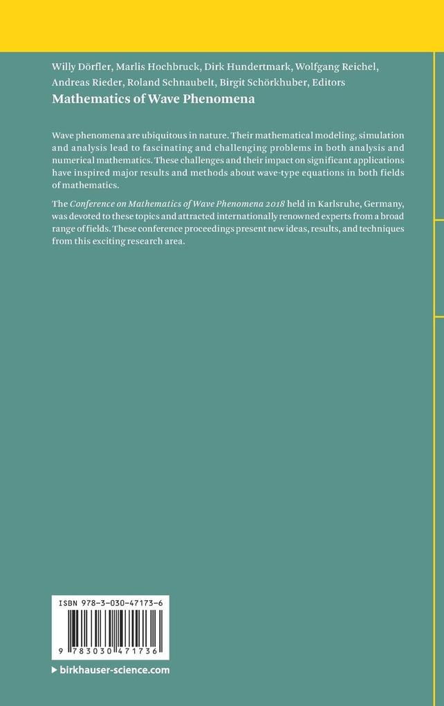 Weitere Ansicht: Mathematics of Wave Phenomena