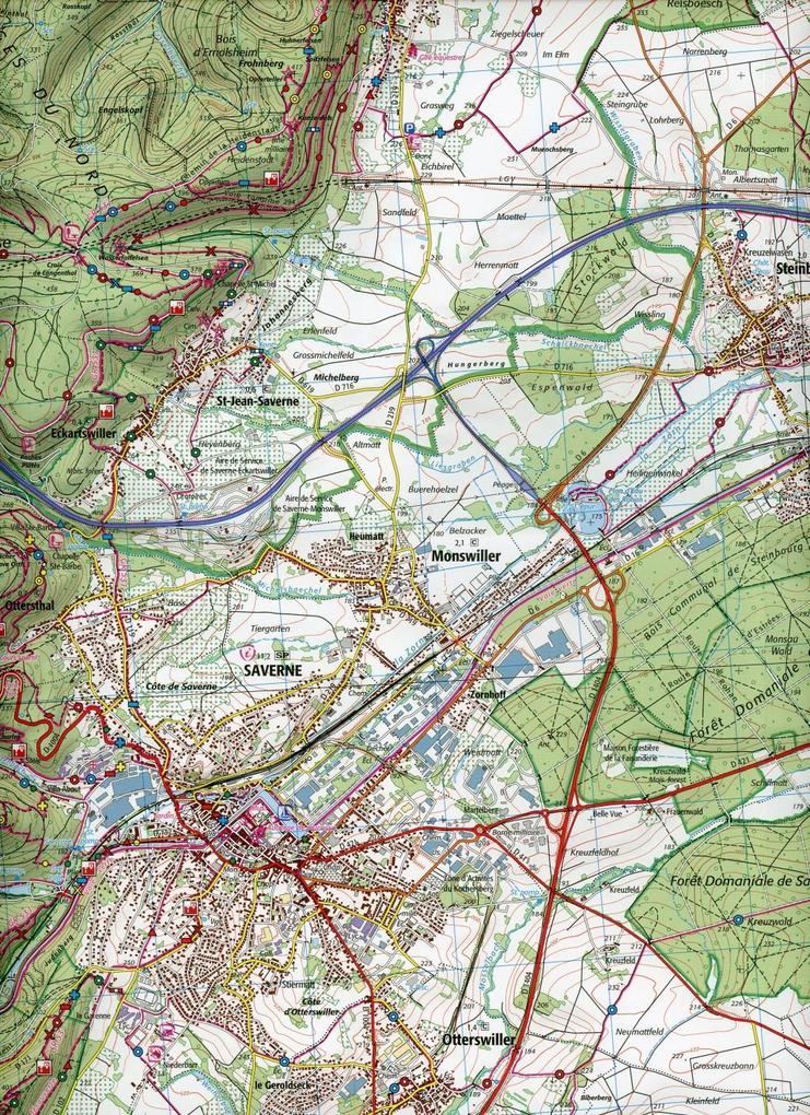 Weitere Ansicht: Saverne.Wasselonne.Rocher de Dabo 1:25 000