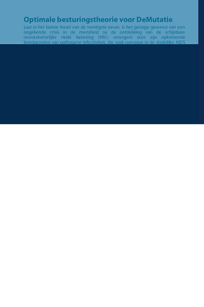 Weitere Ansicht: Optimale besturingstheorie voor DeMutatie | Bassey E. Bassey