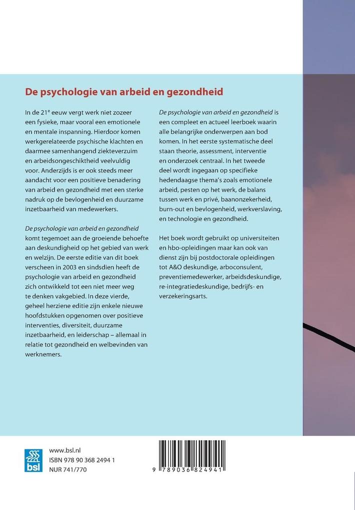Weitere Ansicht: De psychologie van arbeid en gezondheid