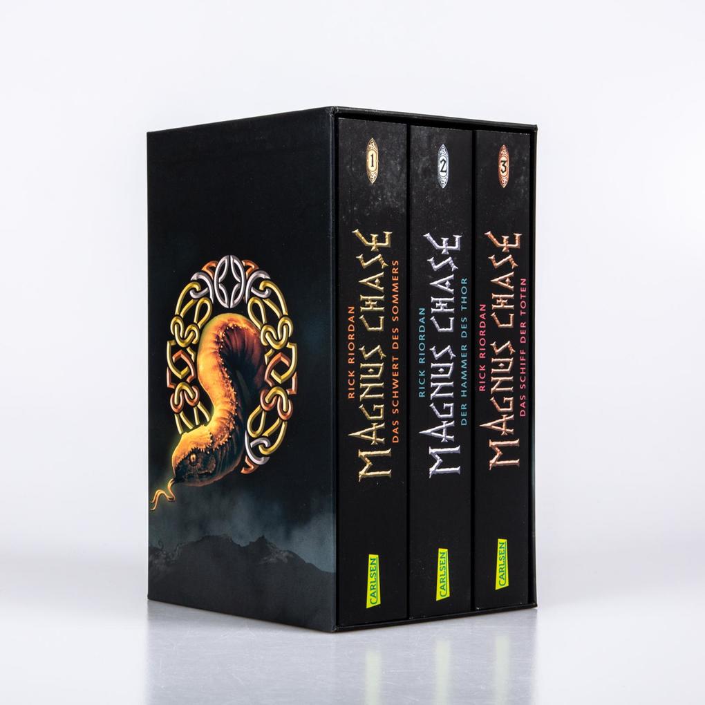 Weitere Ansicht: Magnus Chase: Magnus-Chase-Schuber (3 Bände im Taschenbuch-Schuber) | Rick Riordan