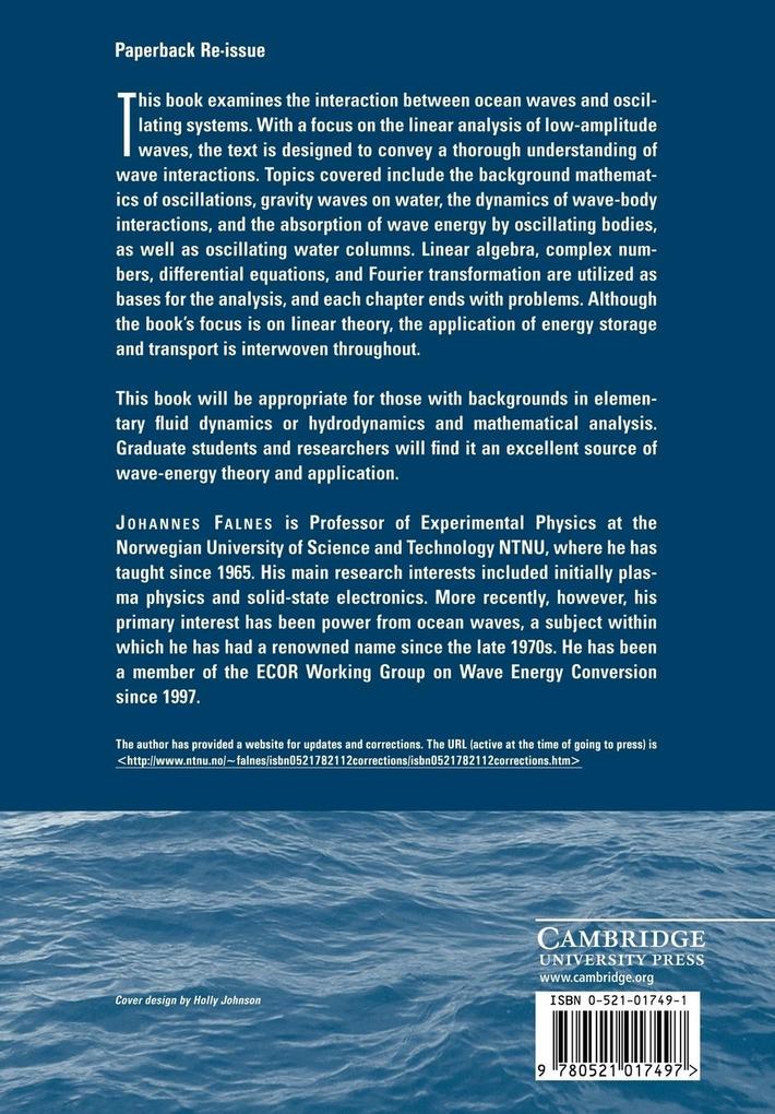 Weitere Ansicht: Ocean Waves and Oscillating Systems | Johannes Falnes