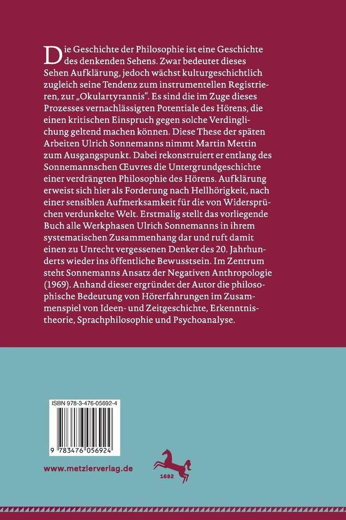 Weitere Ansicht: Kritische Theorie des Hörens | Martin Mettin