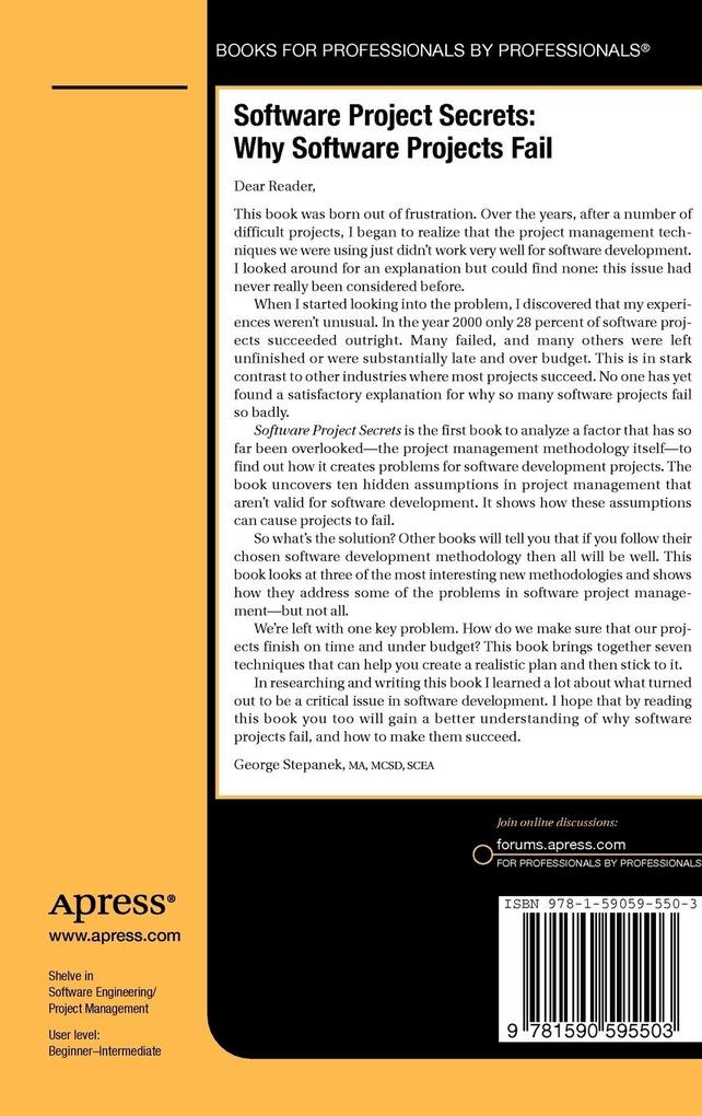 Weitere Ansicht: Software Project Secrets | George Stepanek