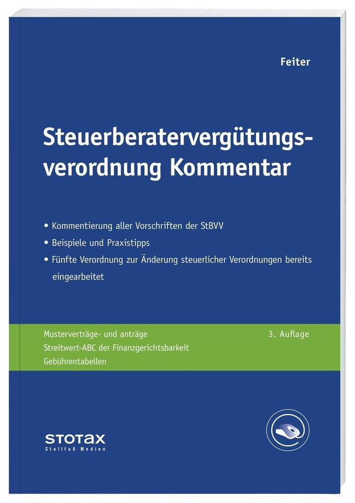 Produktbild: Steuerberatervergütungsverordnung Kommentar