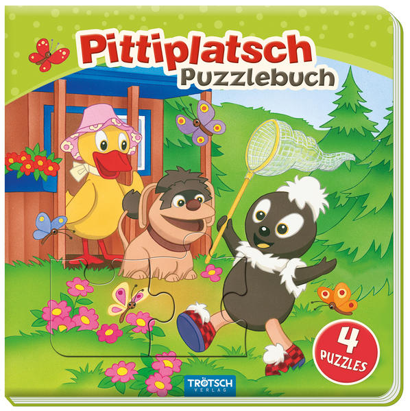 Produktbild: Trötsch Unser Sandmännchen Puzzlebuch mit 4 Puzzle Pittiplatsch