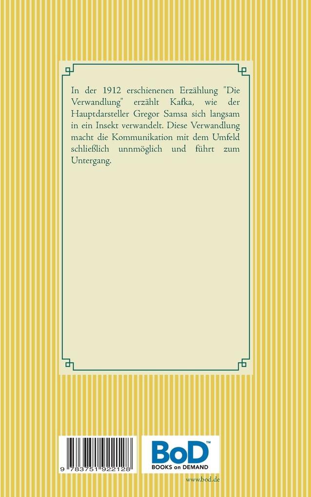 Weitere Ansicht: Die Verwandlung | Franz Kafka