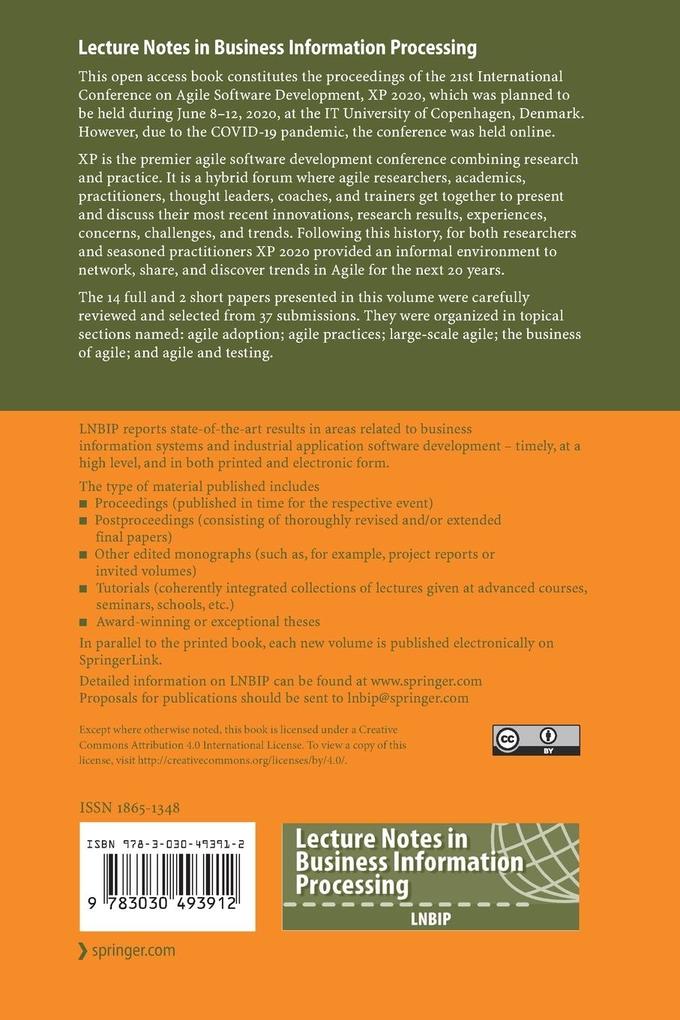 Weitere Ansicht: Agile Processes in Software Engineering and Extreme Programming