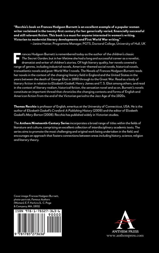 Weitere Ansicht: The Novels of Frances Hodgson Burnett | Thomas Recchio