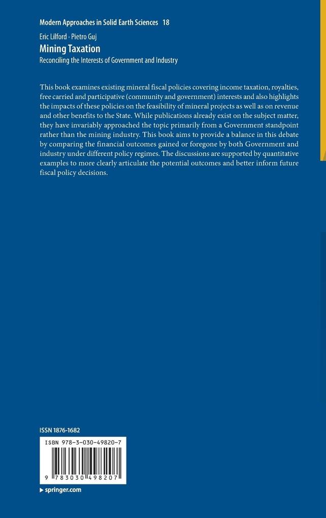 Weitere Ansicht: Mining Taxation | Eric Lilford, Pietro Guj