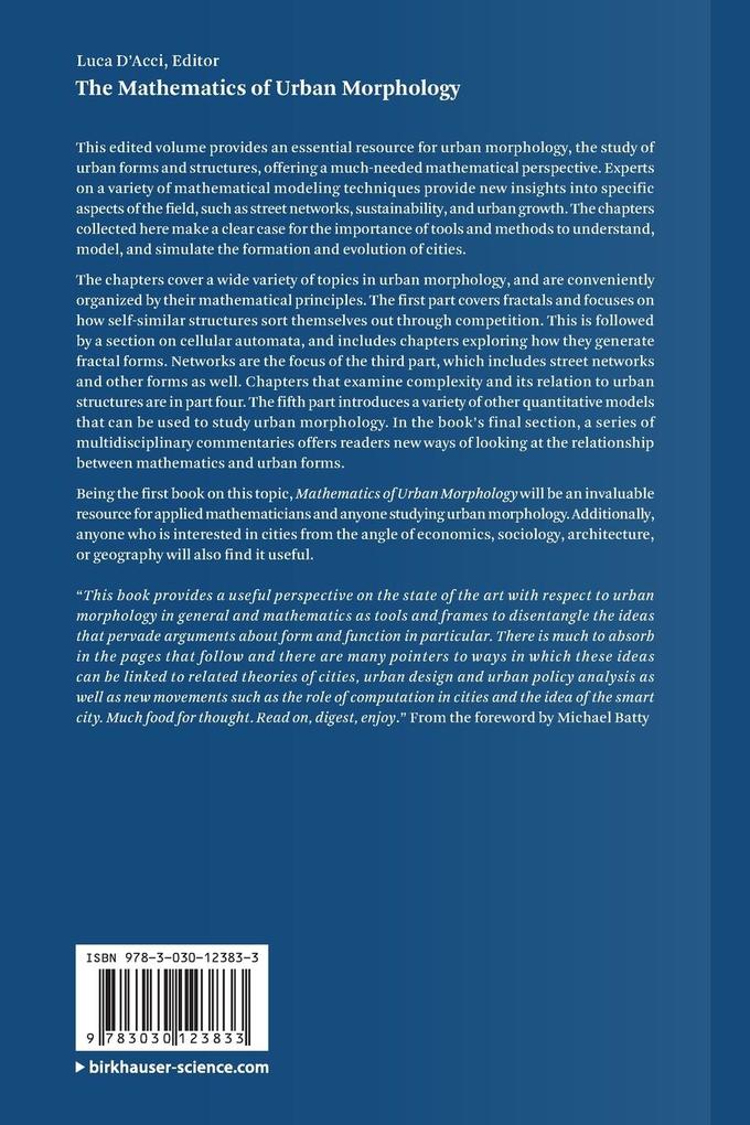 Weitere Ansicht: The Mathematics of Urban Morphology | Michael Batty