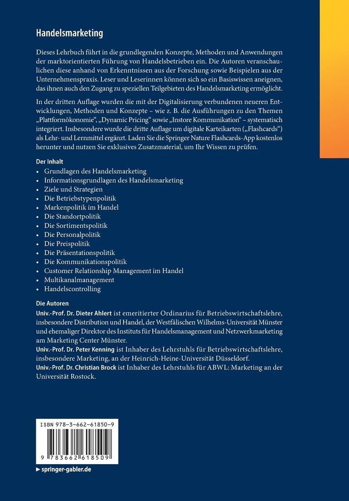 Weitere Ansicht: Handelsmarketing | Dieter Ahlert, Peter Kenning, Christian Brock