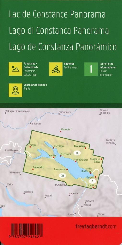 Weitere Ansicht: Bodensee Panorama, Freizeitkarte 1:75.000