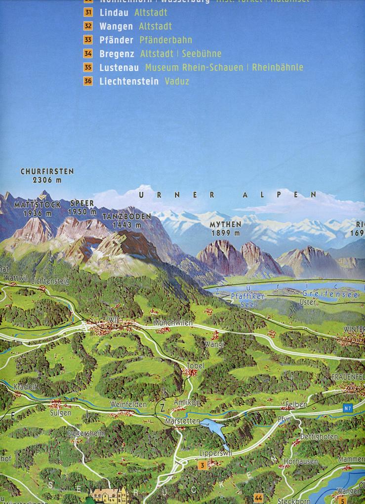 Weitere Ansicht: Bodensee Panorama, Freizeitkarte 1:75.000