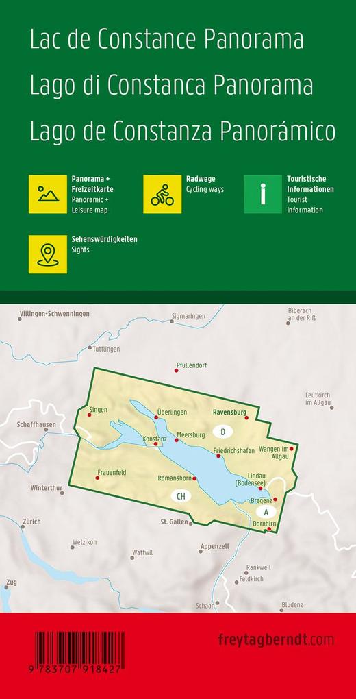 Weitere Ansicht: Bodensee Panorama, Freizeitkarte 1:75.000