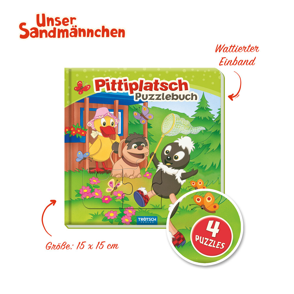Weitere Ansicht: Trötsch Unser Sandmännchen Puzzlebuch mit 4 Puzzle Pittiplatsch