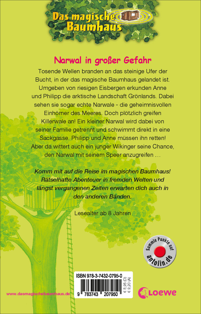 Weitere Ansicht: Das magische Baumhaus (Band 57) - Narwal in großer Gefahr | Mary Pope Osborne