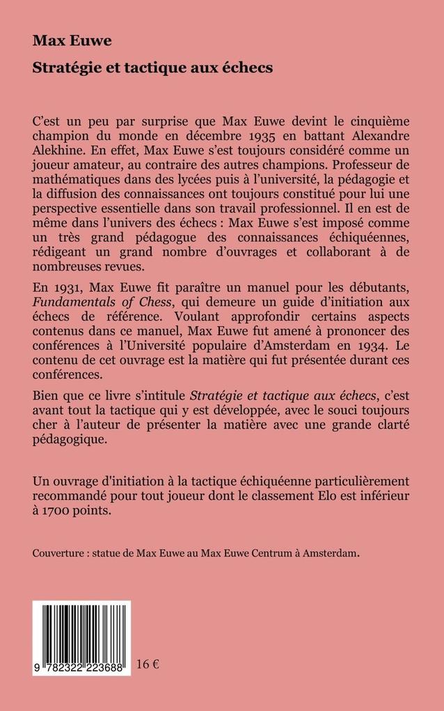Weitere Ansicht: Stratégie et tactique aux échecs | Max Euwe