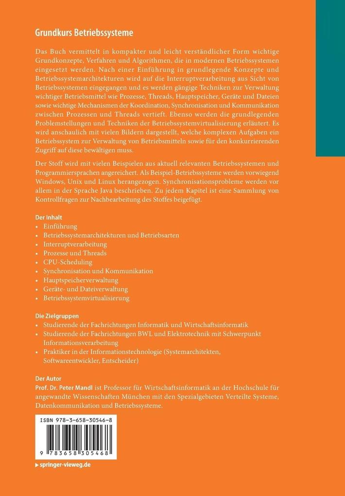 Weitere Ansicht: Grundkurs Betriebssysteme | Peter Mandl