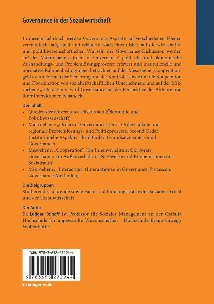 Weitere Ansicht: Governance in der Sozialwirtschaft | Ludger Kolhoff