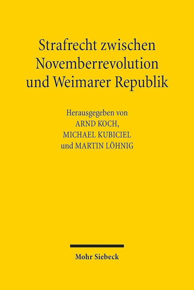 Produktbild: Strafrecht zwischen Novemberrevolution und Weimarer Republik