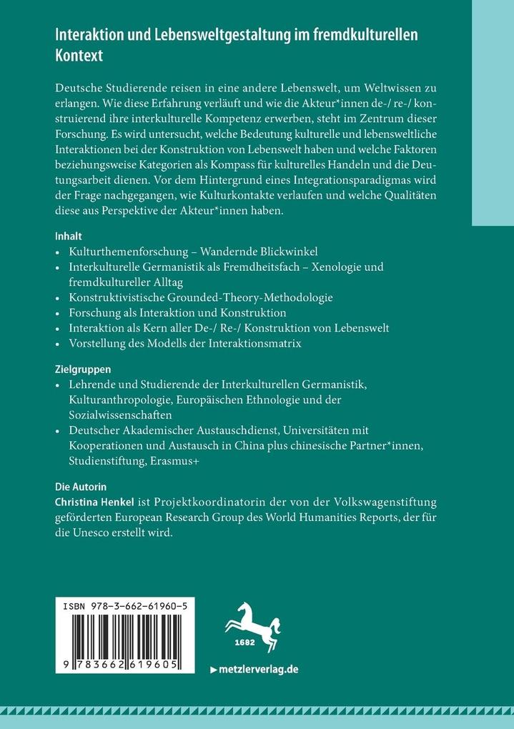 Weitere Ansicht: Interaktion und Lebensweltgestaltung im fremdkulturellen Kontext | Christina Henkel