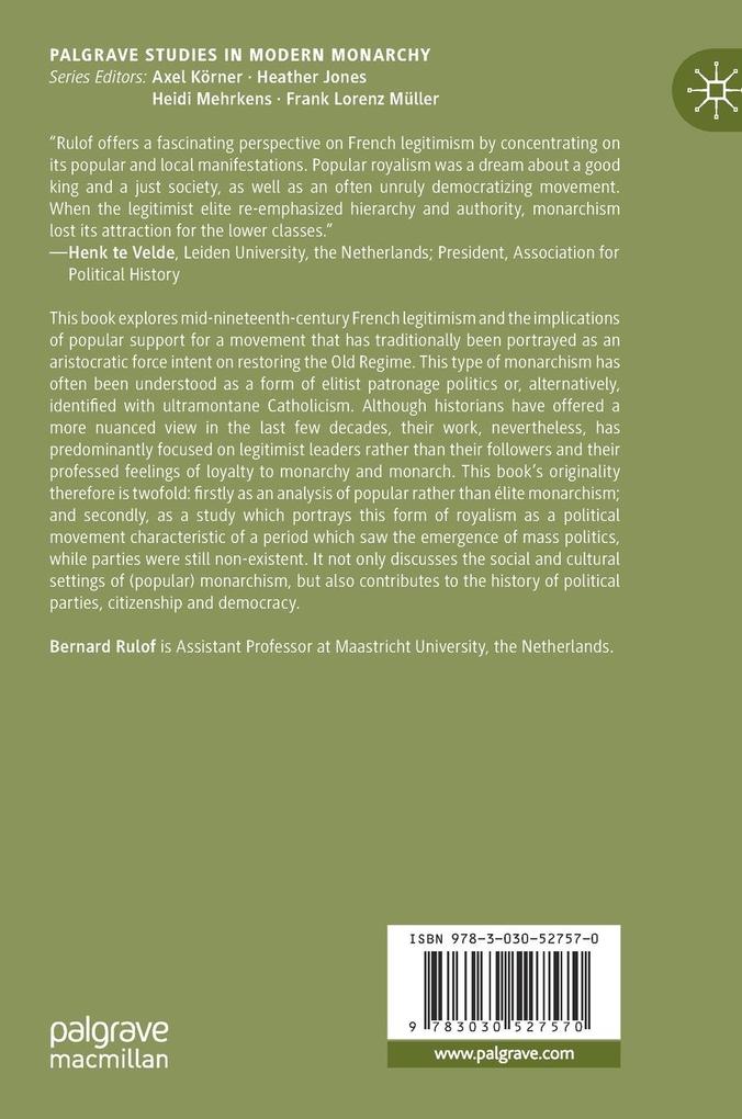 Weitere Ansicht: Popular Legitimism and the Monarchy in France | Bernard Rulof