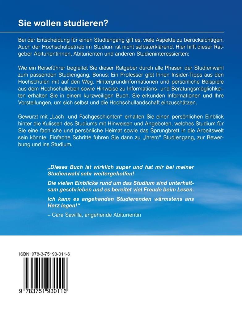 Weitere Ansicht: Reisebegleiter zum Wunsch-Studium: Insider-Tipps zur Studienwahl | Thomas Schlegel
