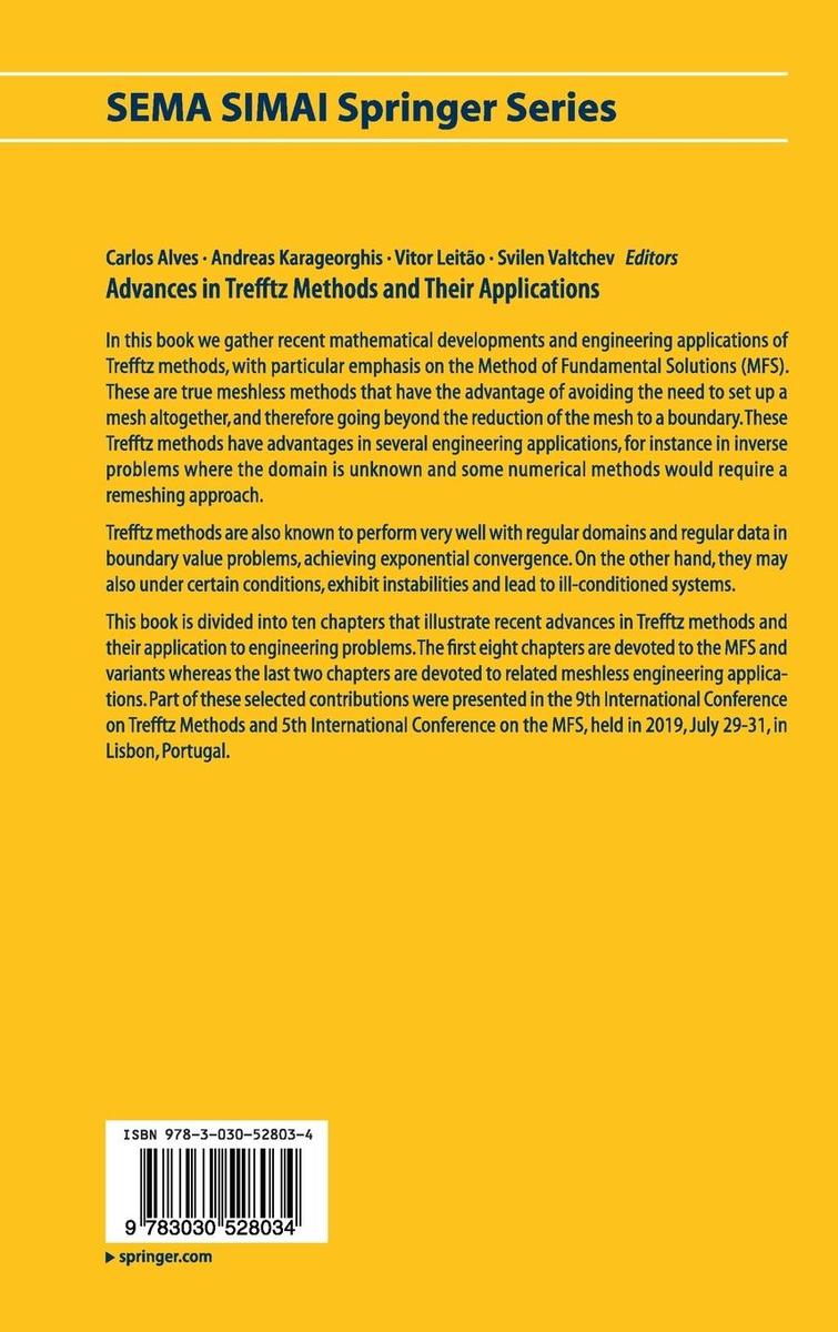 Weitere Ansicht: Advances in Trefftz Methods and Their Applications